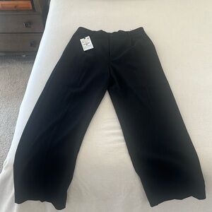 Long black pleaded Zara trousers